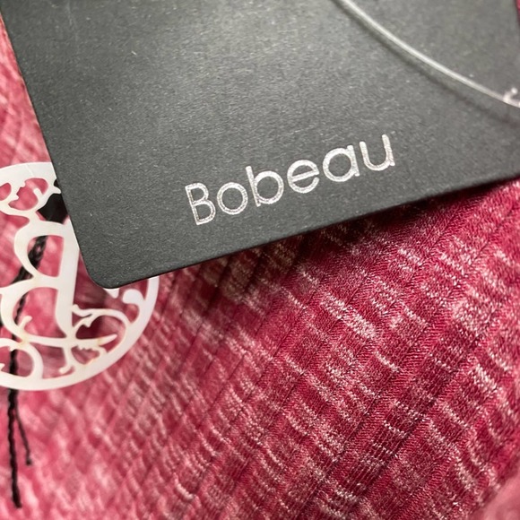 BOBEAU for NORDSTROM Women's Maroon Space Dye Sleeveless Ribbed Knit Shell sz XL - Picture 9 of 13